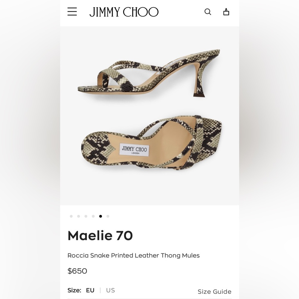 Jimmy Choo python embossed leather sandals - Never Worn!!!